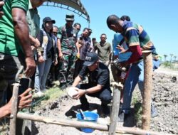 Bupati Kupang Letakkan Batu Pertama Pembangunan Irigasi Kuledoki, Dukung Swasembada Pangan