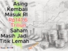 Asing Kembali Masuk RI Rp141,6 Triliun, Saham Masih Jadi Titik Lemah
